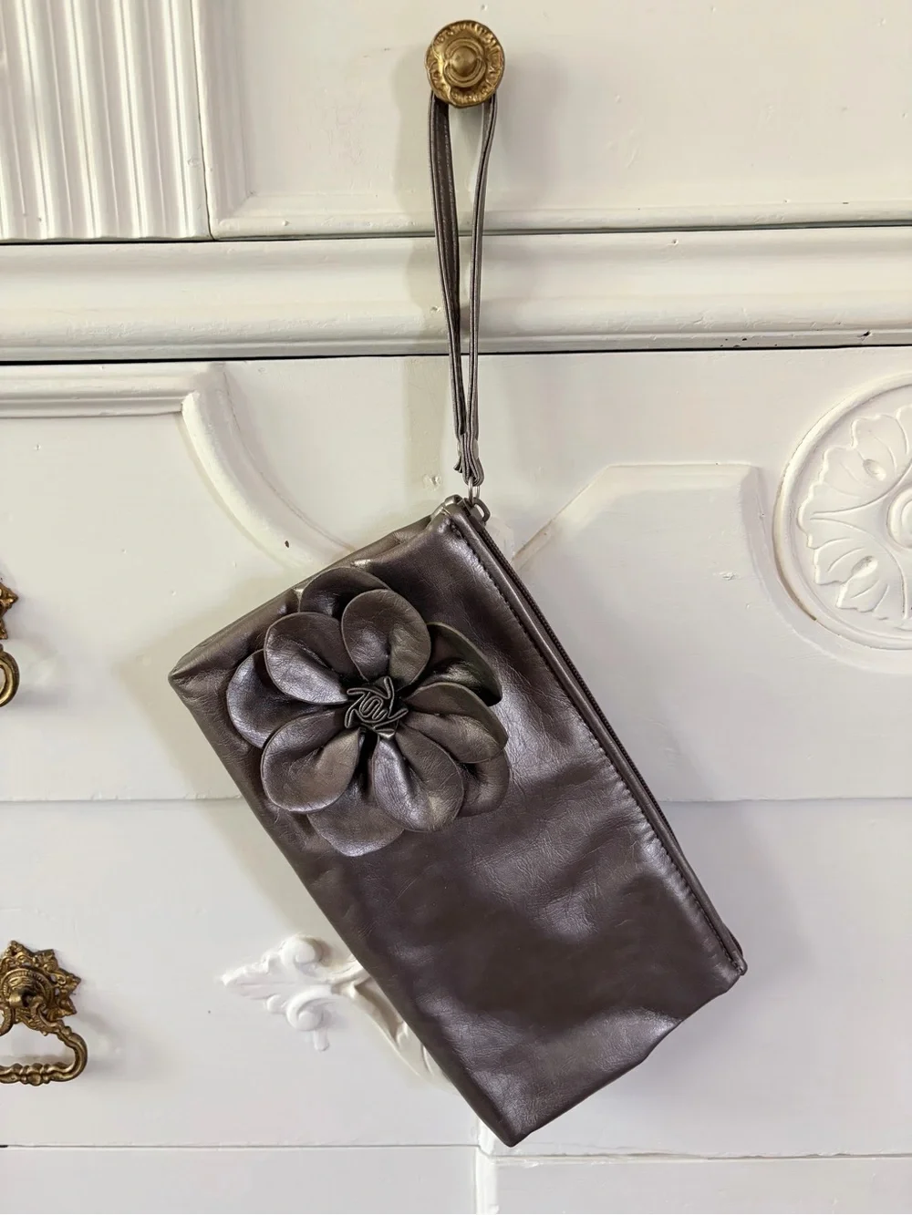 Sephora Gray Metallic Wristlet